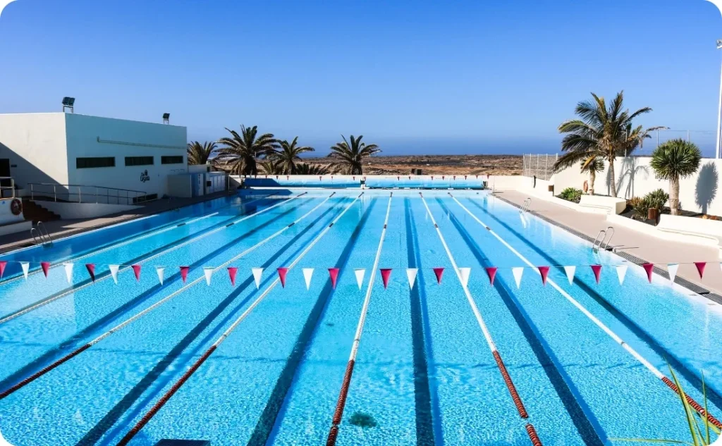 The 50-metre pools are central to Club La Santa’s training offer